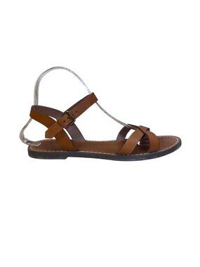 Madewell Women’s Brown Leather Strappy Buckle Closure Sandals Size 7.5M